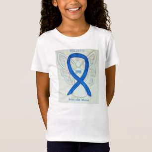 Save the Music Blue Awareness Ribbon Angel Shirt