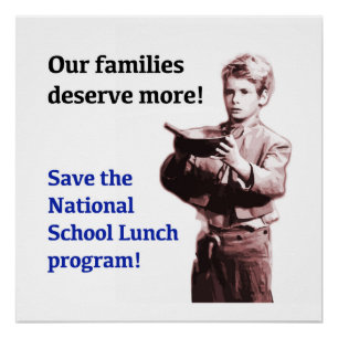 Save the National School Lunch Program Poster