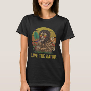 Save The Nature Save The Nature Lion Environmental T-Shirt