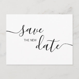 Save the New Date Social Disancing Save the Date Announcement Postcard