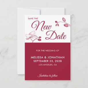 Save The New Date wedding postponement floral