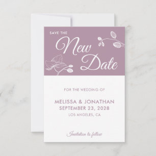 Save The New Date wedding postponement floral