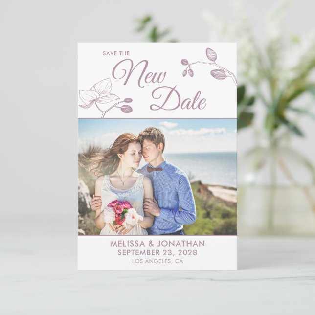 Save The New Date wedding postponement photo (Standing Front)