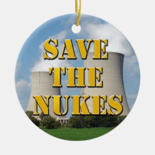 Save The Nukes Ceramic Tree Decoration