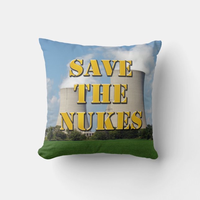 Save The Nukes Cushion (Front)