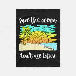 Save The Ocean Environmental Protection Fleece Blanket