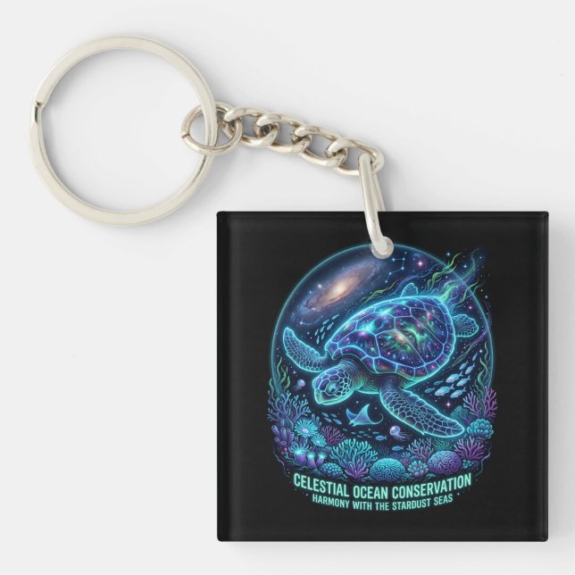 Save The Ocean Key Ring (Front)