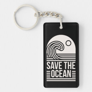 Save the ocean protection conservation volunteer key ring