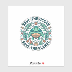 Save the Ocean Sea Turtle Vintage Engraving Shirt_