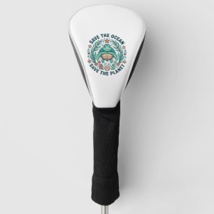Save the Ocean Sea Turtle Vintage Engraving Shirt_ Golf Head Cover