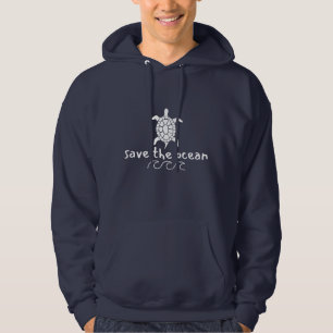 save the ocean. turtle. Pullover Hoodie