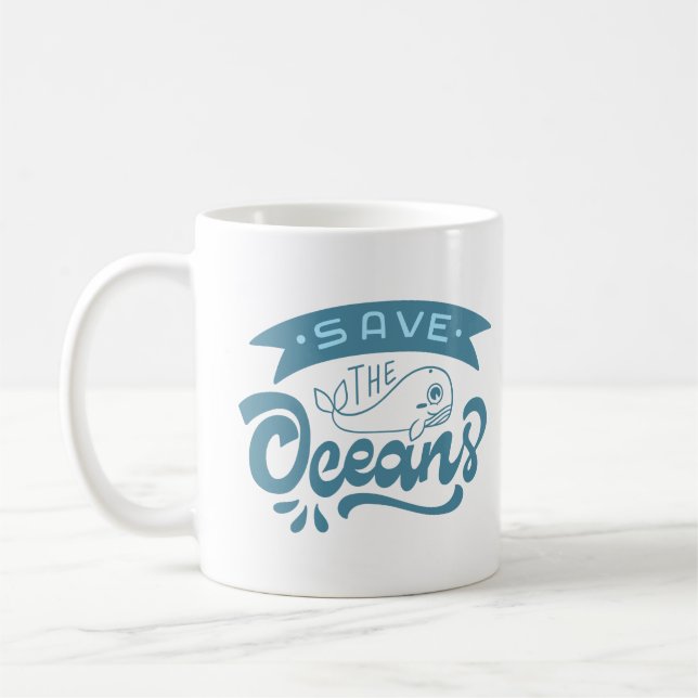 SAVE THE OCEANS COFFEE MUG (Left)