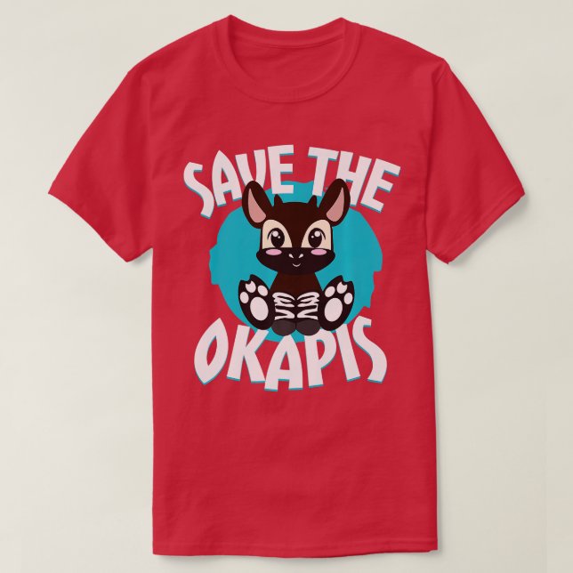 Save The Okapis Okapi Endangered Animals Premium T-Shirt (Design Front)