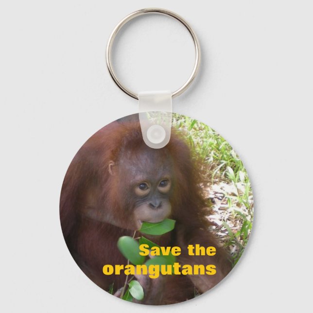 Save the Orangutans Key Ring (Front)