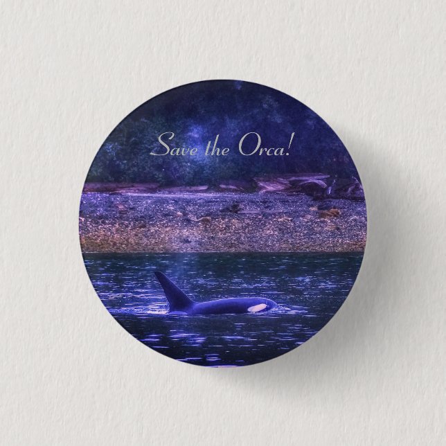 Save the Orca Button (Front)