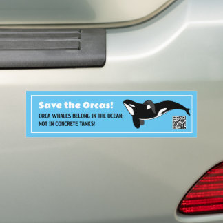 Save the Orcas Customizable Bumper Sticker