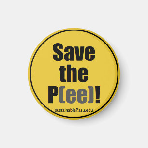 Save the P(ee)! refrigerator magnet