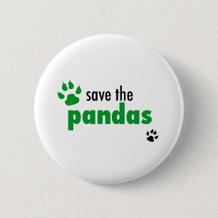 Save The Pandas 6 Cm Round Badge