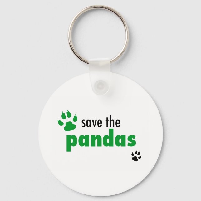 Save The Pandas Key Ring (Front)