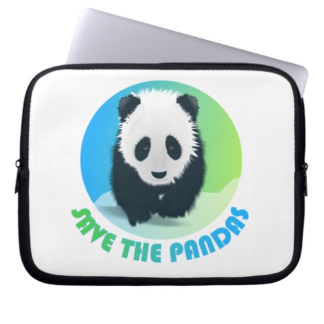 Save the Pandas Laptop Bag (Front)