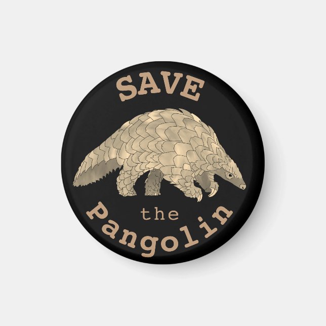 Save the Pangolin Endangered Coronavirus Animal Magnet (Front)
