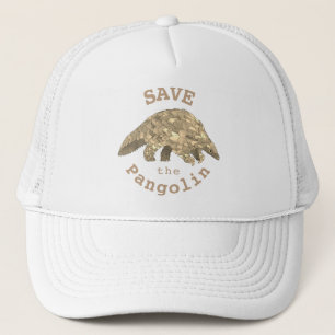 Save the Pangolin Endangered Species Animal Art Trucker Hat