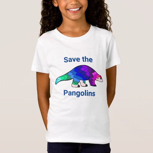 Save the Pangolin Endangered Species T-Shirt (Front)