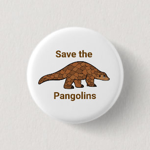 Save the Pangolin pin back
