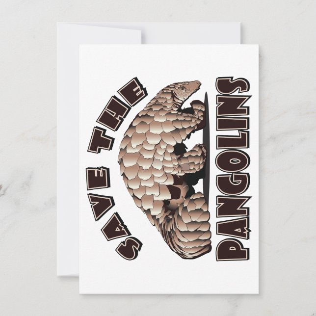 Save The Pangolins Card (Front)