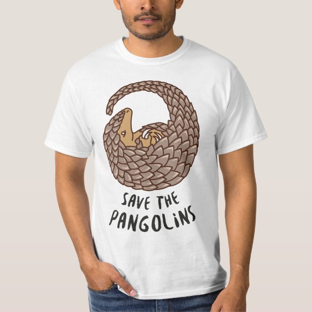 Save the Pangolins - Love Pangolins Wildlife Conse T-Shirt (Front)