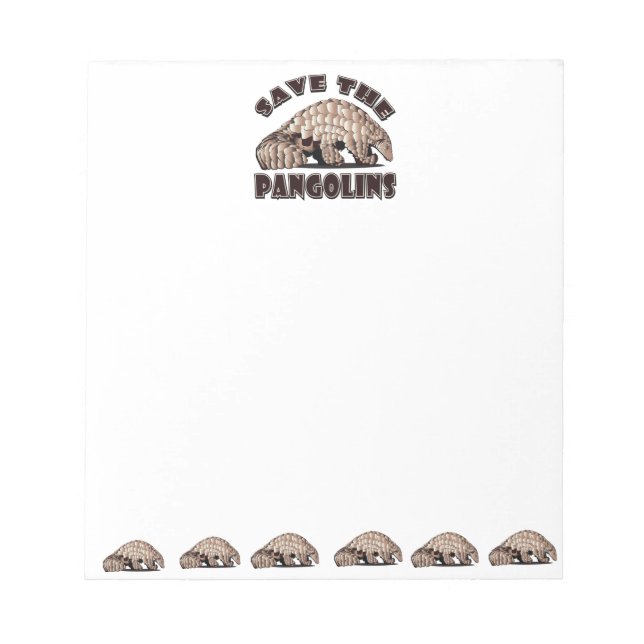 Save The Pangolins Notepad (Front)