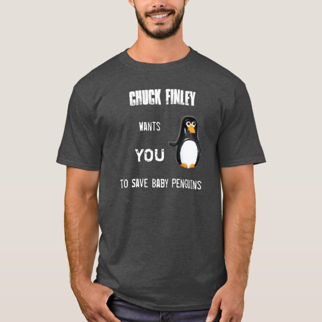 Save the Pen Pens! T-Shirt (Front)