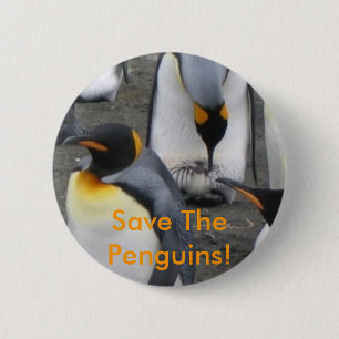Save The Penguins! Button
