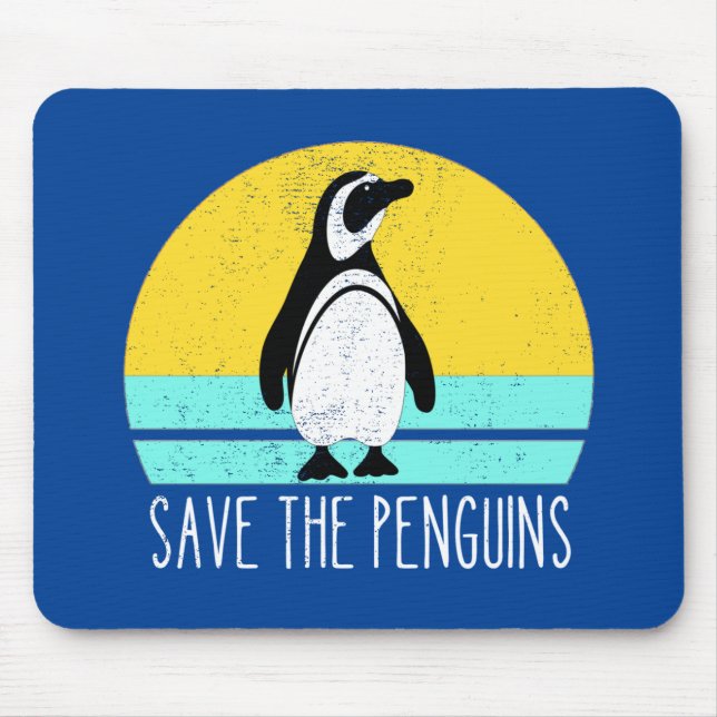 Save The Penguins Mouse Mat (Front)