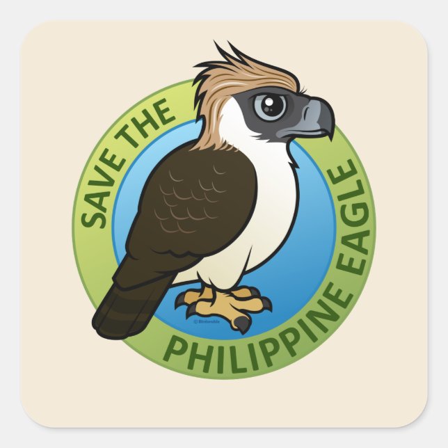 Save the Philippine Eagle Square Sticker (Front)