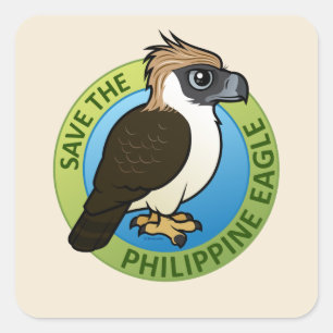 Save the Philippine Eagle Square Sticker