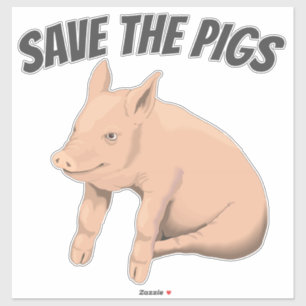 SAVE THE PIGS PIG CAR DECAL STICKER