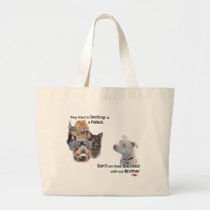 Save the Pitbull Large Tote Bag
