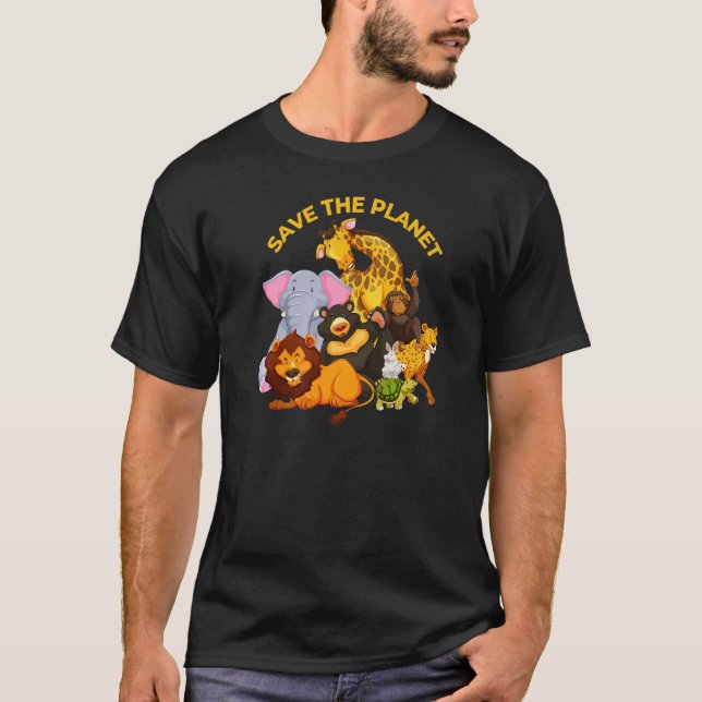 Save The Planet Animals   T-Shirt (Front)