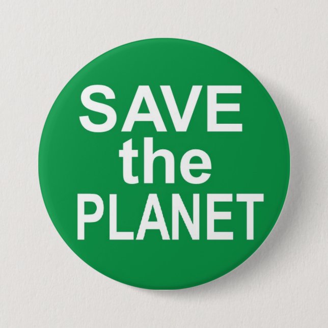Save the Planet button (Front)