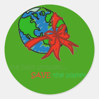 SAVE THE PLANET CLASSIC ROUND STICKER