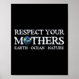 Save The Planet Earth Day Respect Your Mothers Env Poster