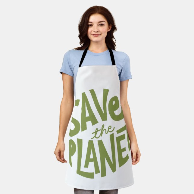 Save the Planet Eco Design Apron (Worn)