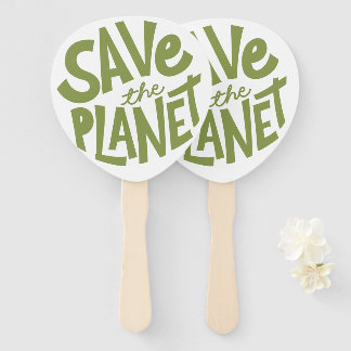 Save the Planet Eco Design Hand Fan