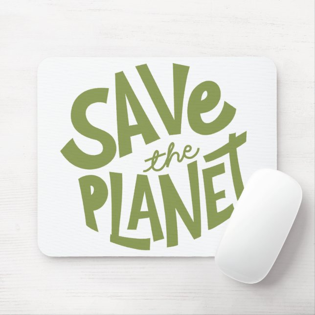Save the Planet Eco Design Mouse Mat (With Mouse)