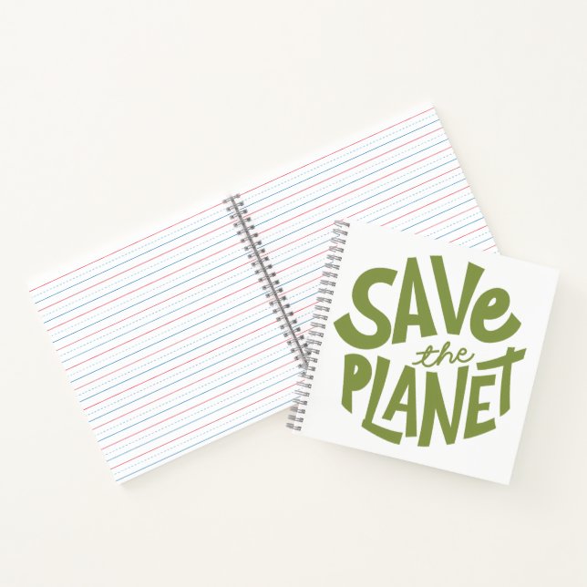 Save the Planet Eco Design Notebook (Inside)