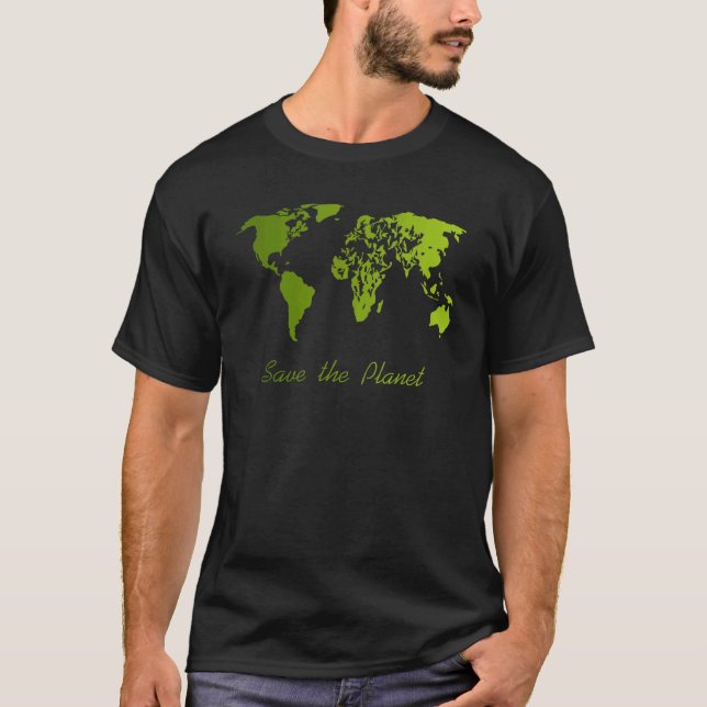 Save The Planet  Fragmented World T-Shirt (Front)