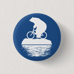 Save the Planet: Polar Bear Bicycle Button