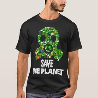 Save the Planet Recycle Icons Gas Mask  T-Shirt
