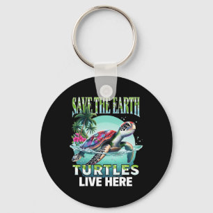 Save The Planet Sea Turtle Oceans Earth Day 2025 E Key Ring